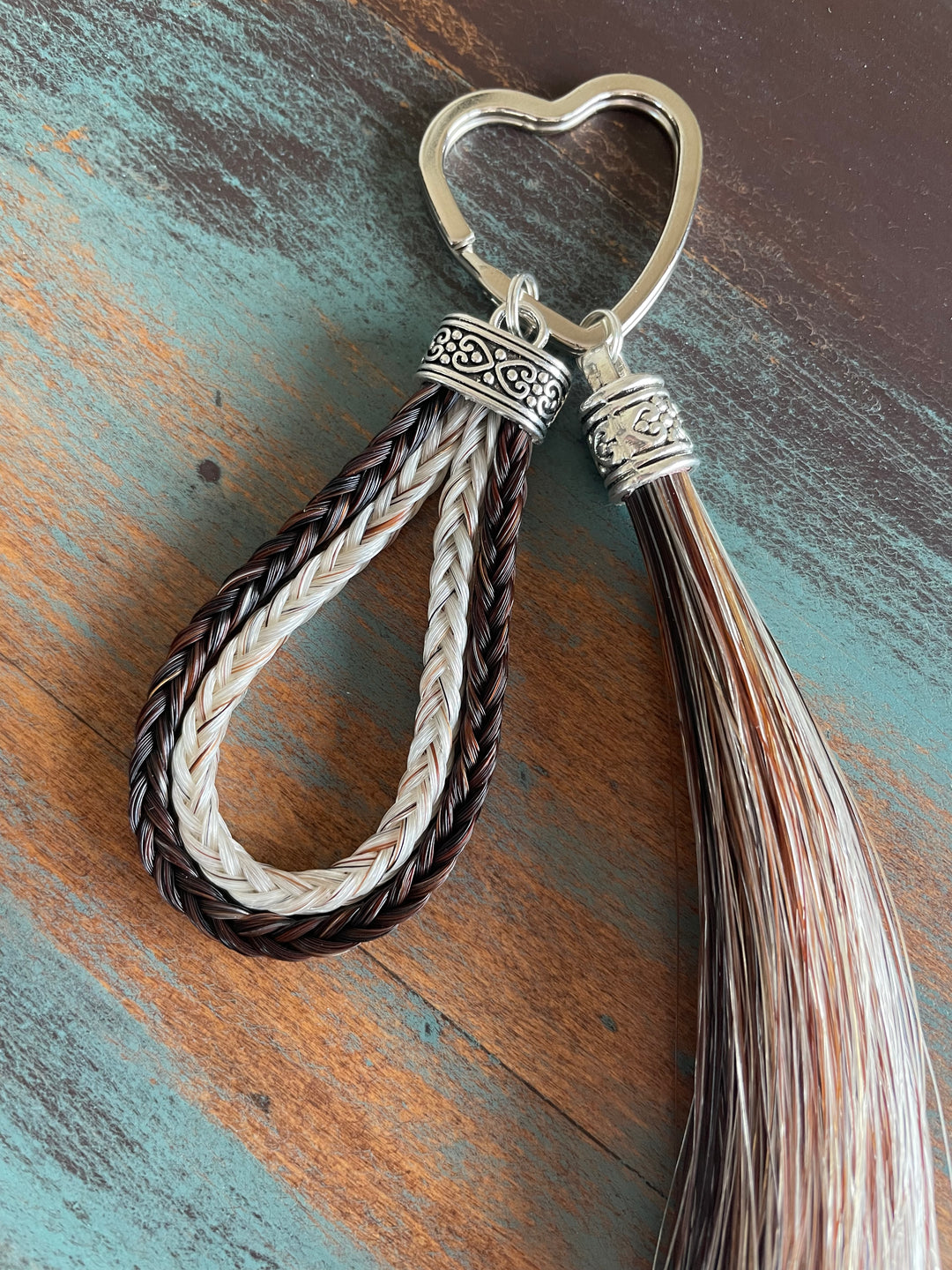 Double Braided Loop & Tassle Keychain