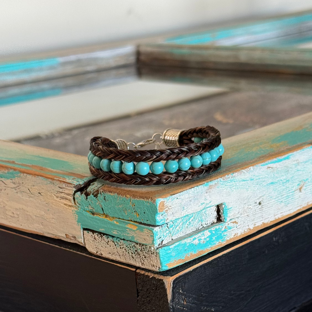 Double Braid Bracelet with Beading