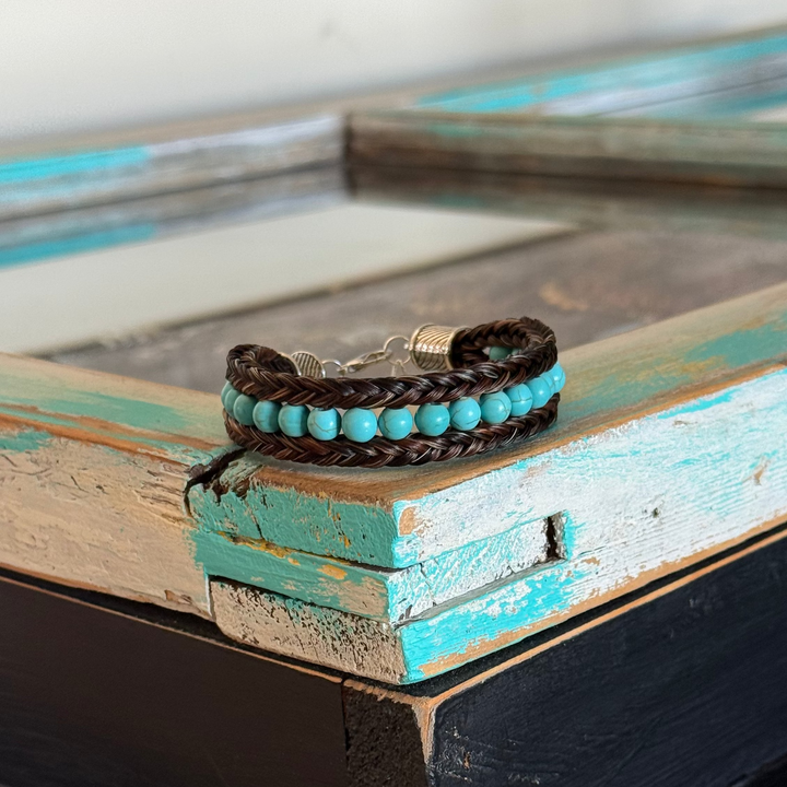 Double Braid Bracelet with Beading