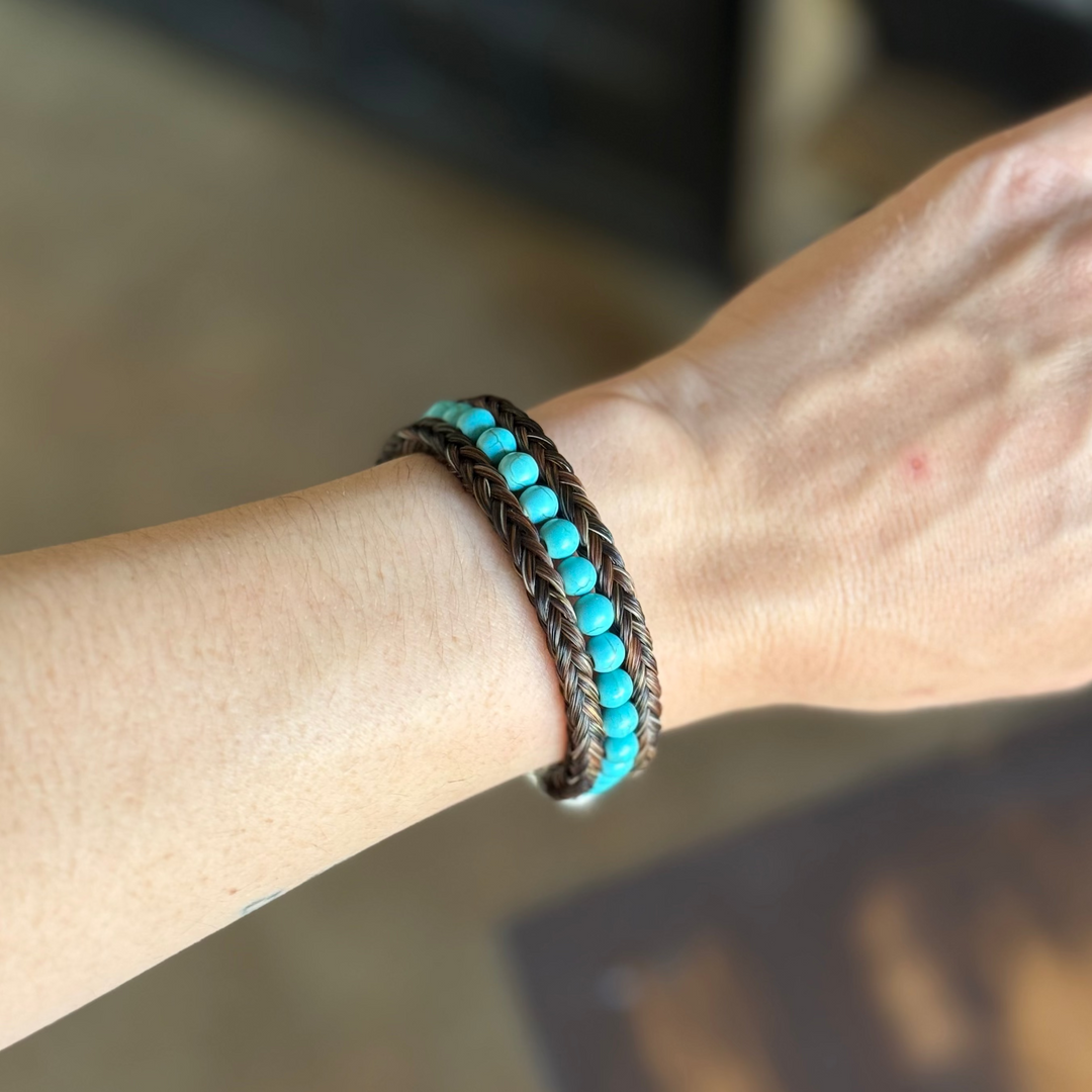 Double Braid Bracelet with Beading